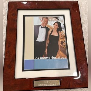 Princess Cruises Picture Frame 8 x 10 Vertical PRINZ Lacquered Wood W/Plaque